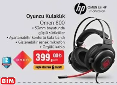 OMEN 800 OYUNCU KULAKLIK OMEN 800 OYUNCU KULAKLIK